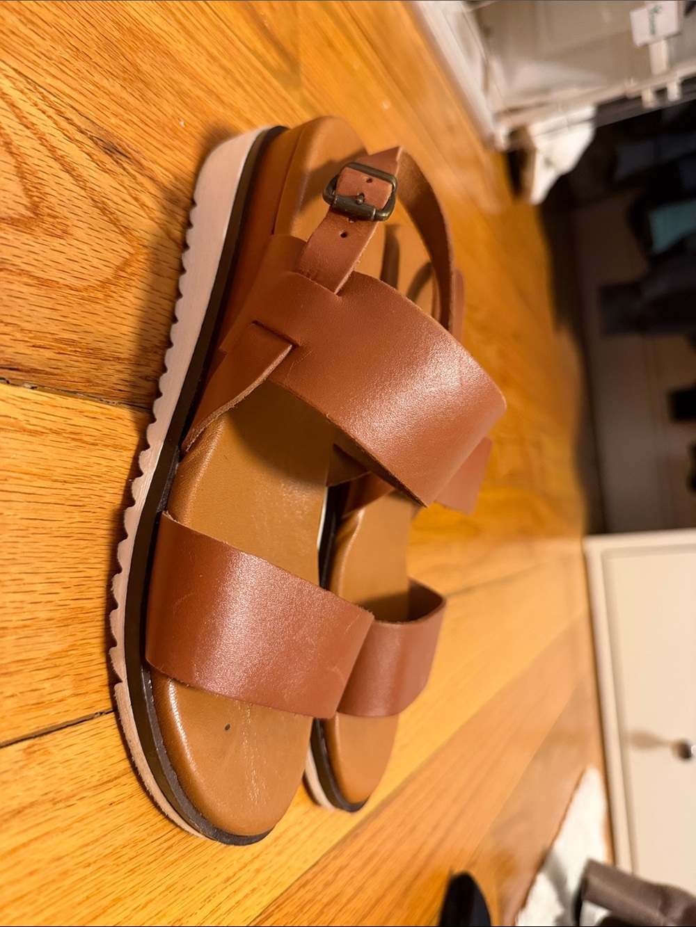 Women’s Brown Leather Strappy Sandals